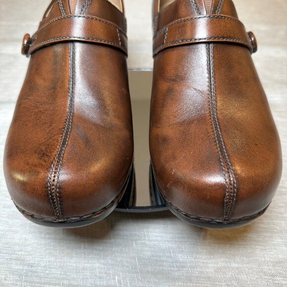 Dansko Solstice Burnished Brown Leather Slip-On Clogs Women’s US 10.5 (EU 41) - Picture 2 of 10